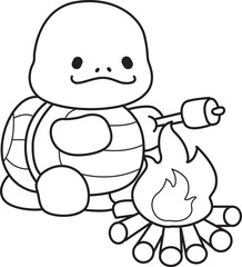 Free printable cute turtle for kindergarten.
Preschool outline printable education turtle animal.