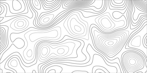 Ocean topographic line map with curvy wave isolines vector illustration. Abstract topographic contours map background, Vector contour topographic map. Cartography texture abstract banner use.	
