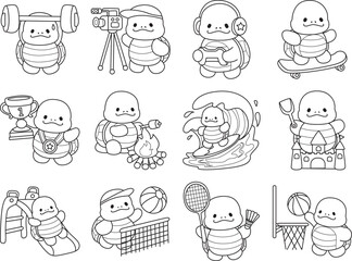 Free printable cute turtle for kindergarten.
Preschool outline printable education turtle animal.