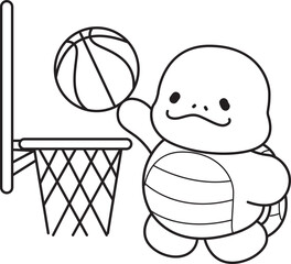 Free printable cute turtle for kindergarten.
Preschool outline printable education turtle animal.