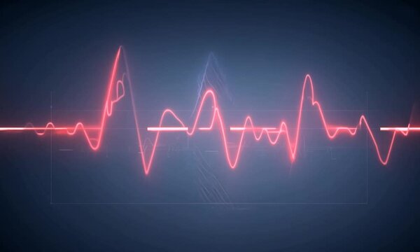 Heartbeat Signal - Red Heart Rate Monitor
