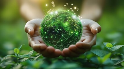 An ESG icon concept highlights the connection between environment, society, and governance in sustainable and ethical business practices.