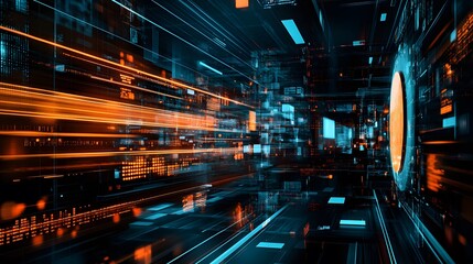 Fototapeta premium abstract futuristic data computer technology business background. 