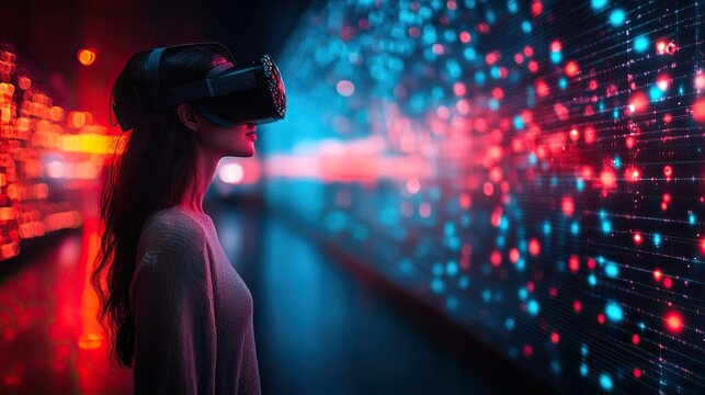 An immersive experience of a virtual technology world, combining digital and physical realities. - Powered by Adobe