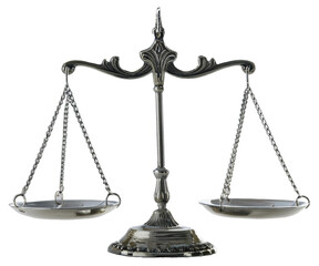 scales of justice isolated on white background