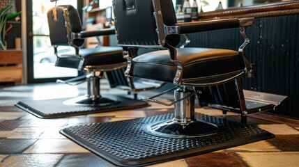 Barber Mat: A thick, supportive mat that helps reduce fatigue for barbers, designed for easy cleaning and durability in high-traffic salon areas.
