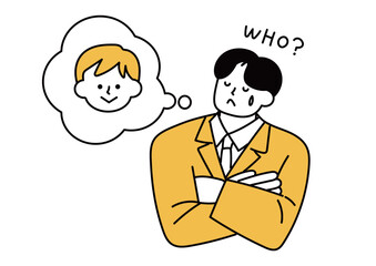 会った人の名前が思い出せないビジネスマン