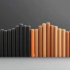 Obraz premium Colorful bars illustrating growth and performance metrics.