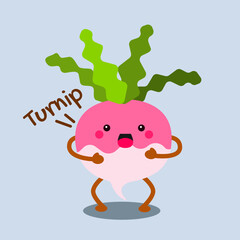 Funny Fun Face Turnip Vegetable