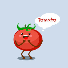 Cartoon vegetable Tomato Character