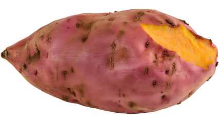 A sweet potato isolated on transparent png.