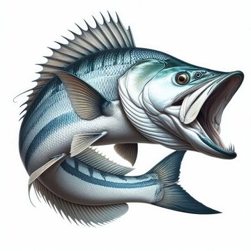 recommend clip art: Tarpon fish mount isolated on a white background