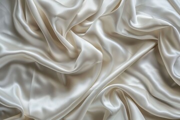 Fototapeta premium Soft Fabric. Luxury Background with Silk White Satin Draped in Elegant Waves