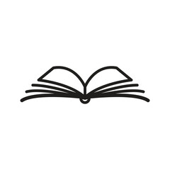 Open book icon logo design template isolated illustration