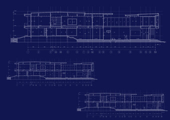 Floor plan designed building on the drawing.
