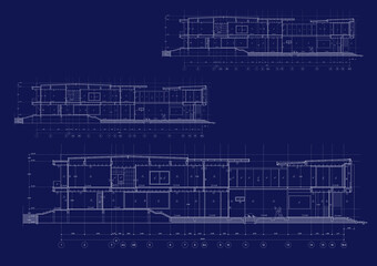 Floor plan designed building on the drawing.