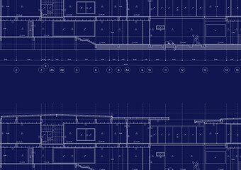 Floor plan designed building on the drawing.