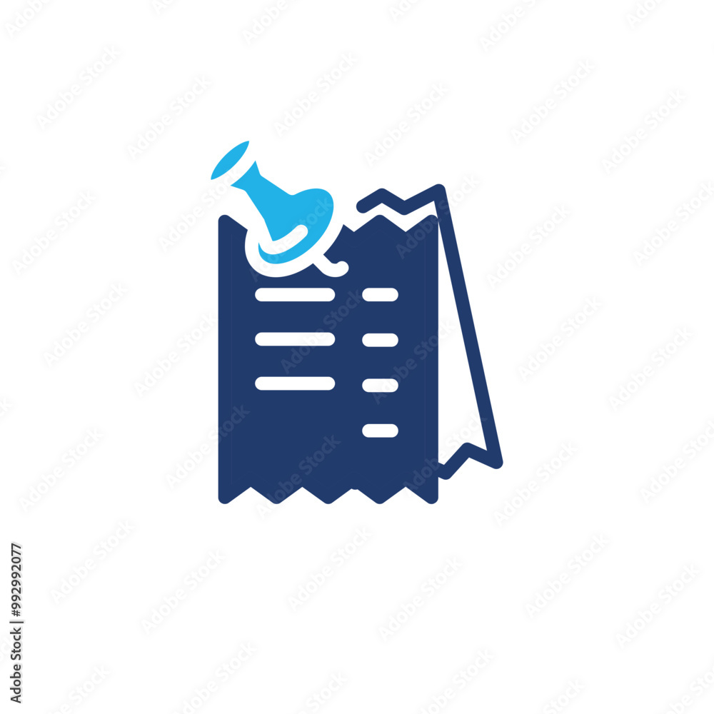 Poster expenses colored icon vector design good for web or mobile app