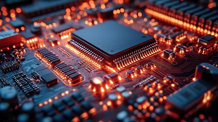 Obraz premium This serves as the foundation and initial stage in the journey of technological advancements.