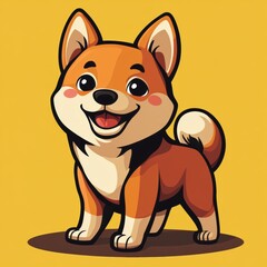 Cute Shiba Inu Cartoon.