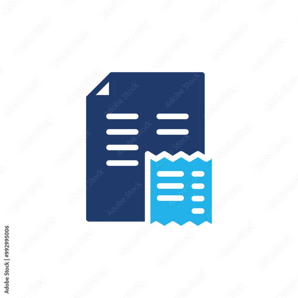 Aufkleber receipt colored icon vector design good for web or mobile app