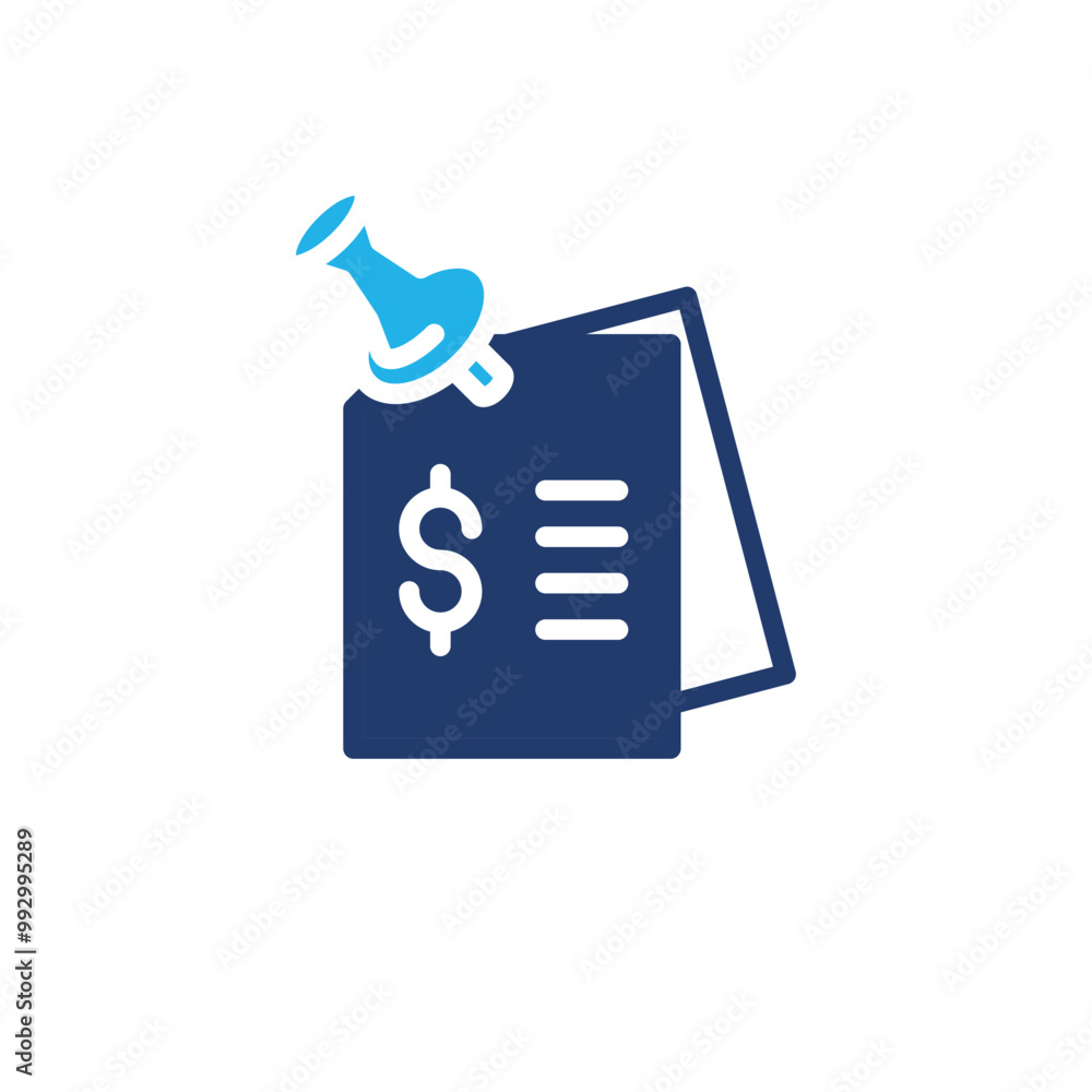 Poster expenses report colored icon vector design good for web or mobile app