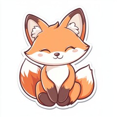 Obraz premium Cute Cartoon Fox.