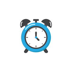 Vector illustration, flat style icon of an alarm clock