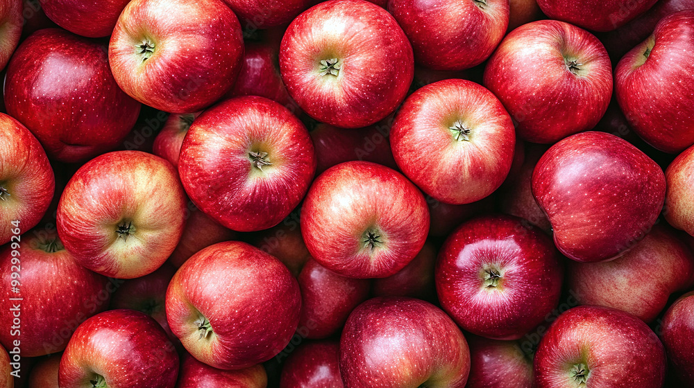 Wall mural red apples background