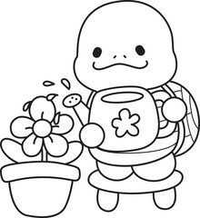 Free printable cute turtle for kindergarten.
Preschool outline printable education turtle animal.