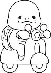 Free printable cute turtle for kindergarten.
Preschool outline printable education turtle animal.