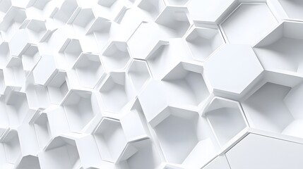 Fototapeta premium Abstract White Hexagon Pattern Background