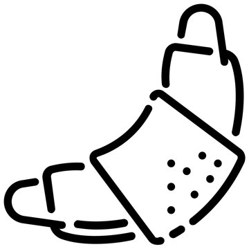 recommend clip art: croissant outline vector icon