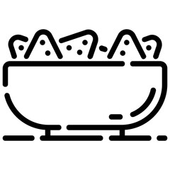 nacho outline vector icon