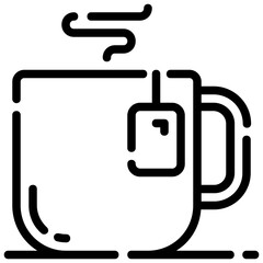 tea outline vector icon