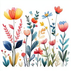 Watercolor Floral Bouquet.