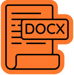 DOCX Icon, Document file Icon