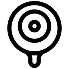 Eyeball. Editable stroke vector icon.