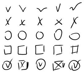 Set with check bpx and mark in simple line style