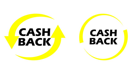 Cashback icons with return arrows
