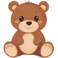 Obraz premium Cute Brown Teddy Bear.