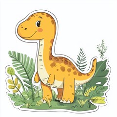Fototapeta premium Cute Dinosaur Illustration.