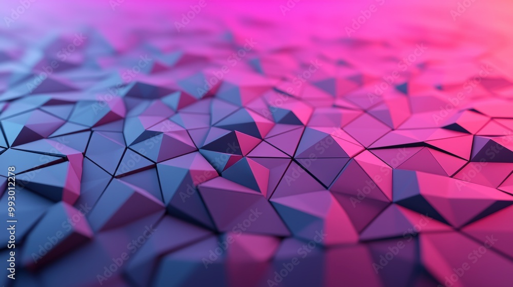 Poster colorful abstract geometric pattern with triangular shapes and gradients