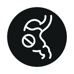 Antacids line black icon. Vector isolated button.