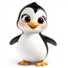 Fototapeta premium Cute Penguin Cartoon.