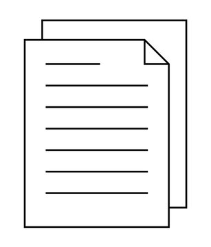 white paper document simple line art clip art preview