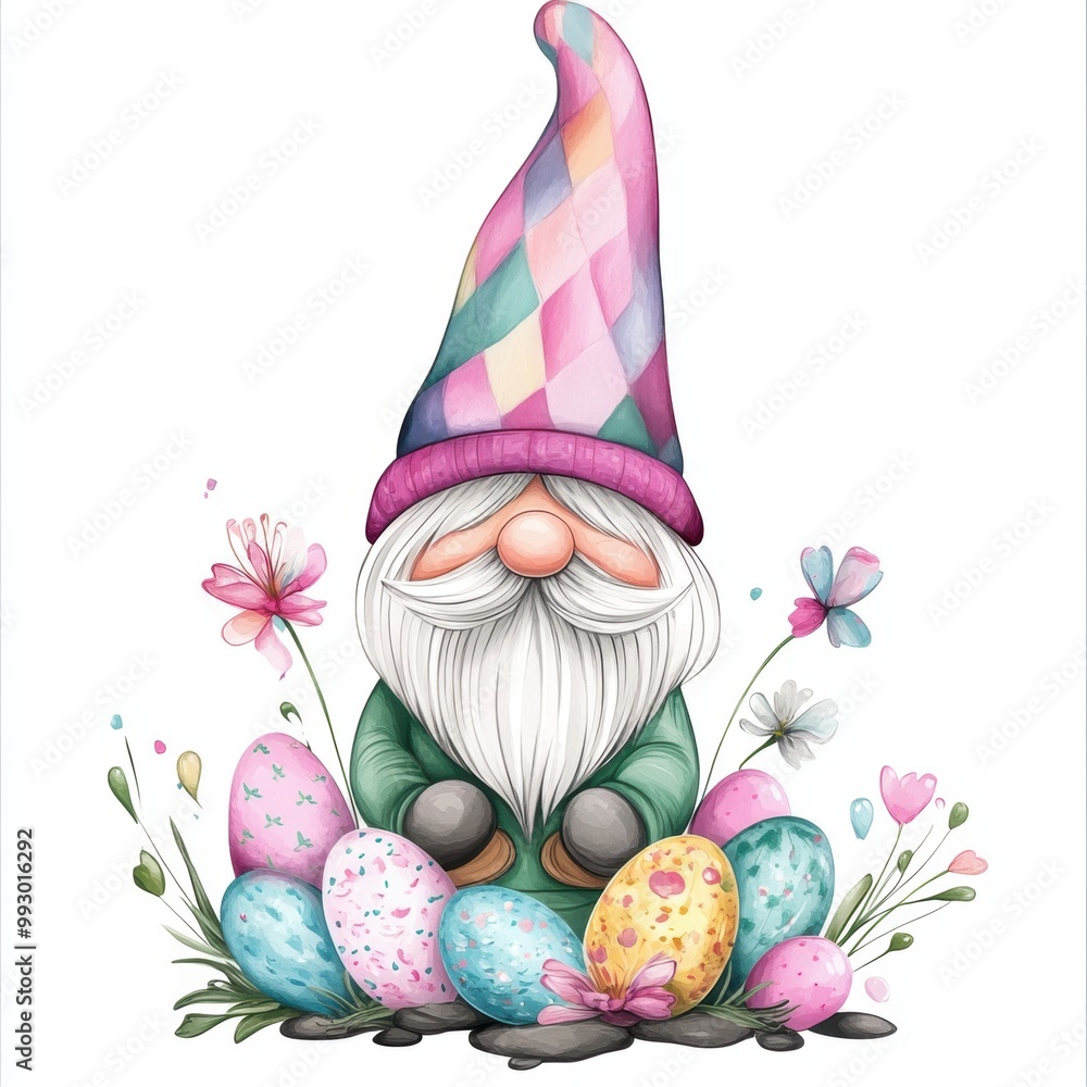 Wall mural easter gnome.