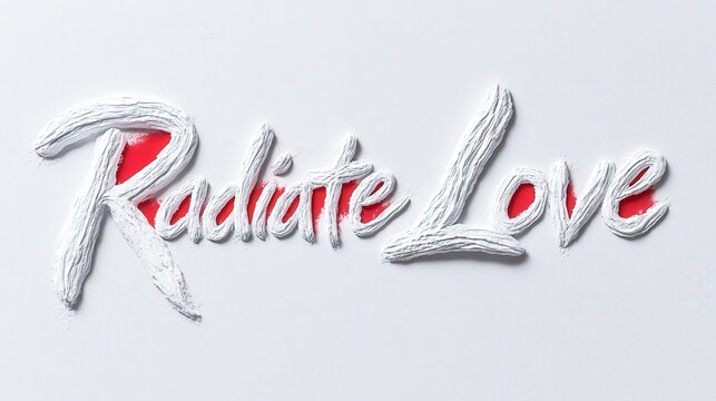 Artistic script of uplifting message in white and red colors