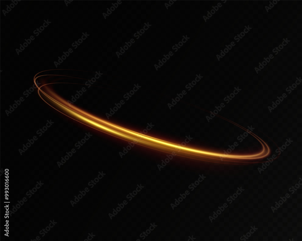 Poster Shiny vortex rings shimmer on a transparent background. Sparkling circles with light effect. Light circle swirl neon lighting effect, spiral light lines.trator Artwork	