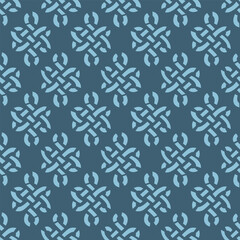 Japanese Chain Loop Motif Vector Seamless Pattern